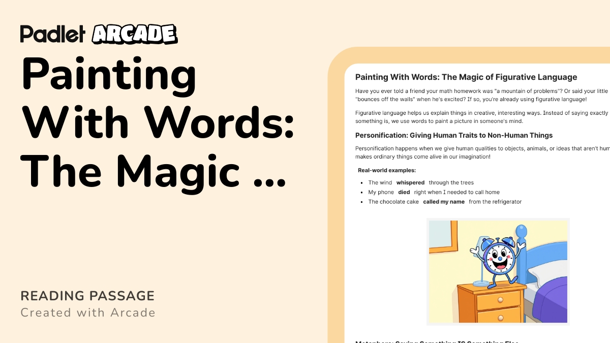 Reading passage by Padlet TA